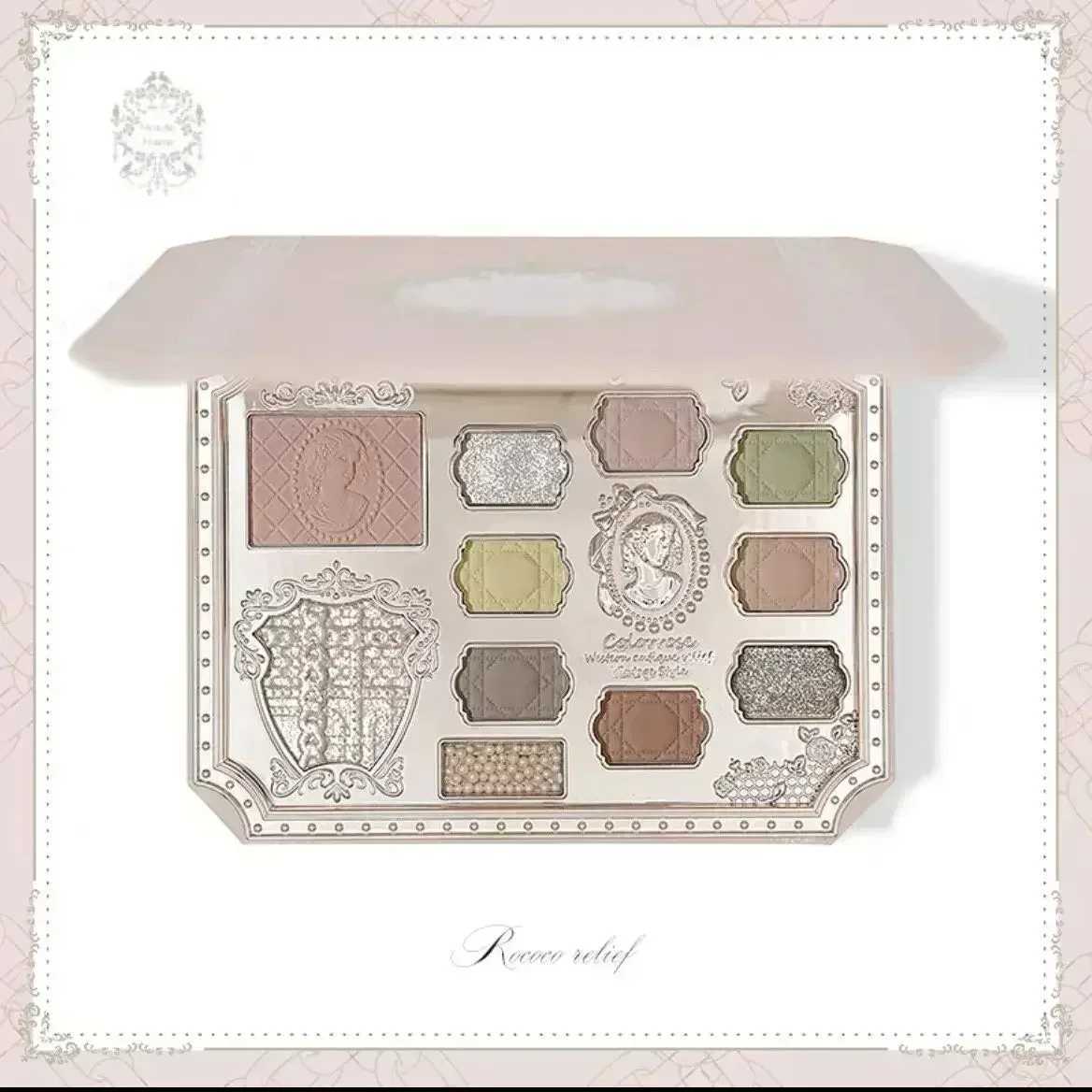 Color angel embossed eye shadow palette powder bLUSHer high gloss integrated palette low light luminous eye flash makeup palette W240830
