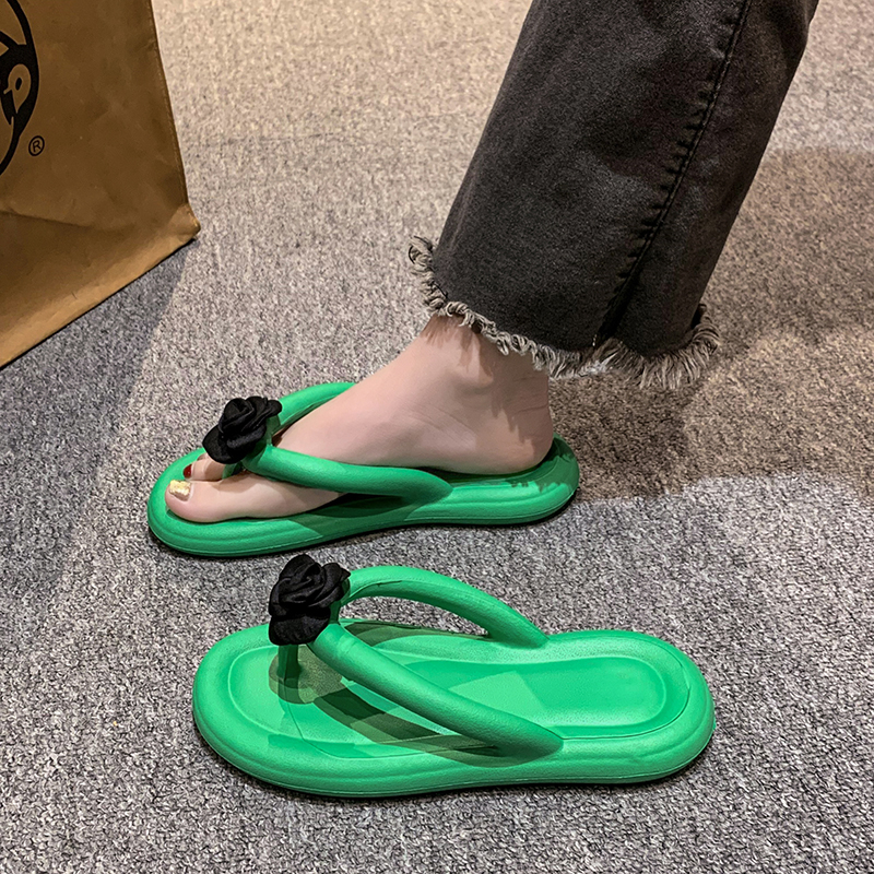 2024 Soft Pearl Flip ps Women's Summer Sandals Non-Slip Beach Slides