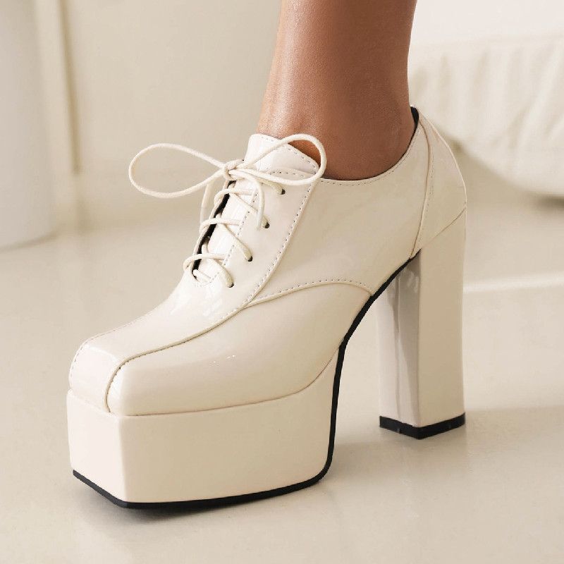 2025 new Platform Sexy Women's High Heels Spring Pumps Black White Red Heeled Party Wedding Shoes Female Large Size 44 45 48 e95e