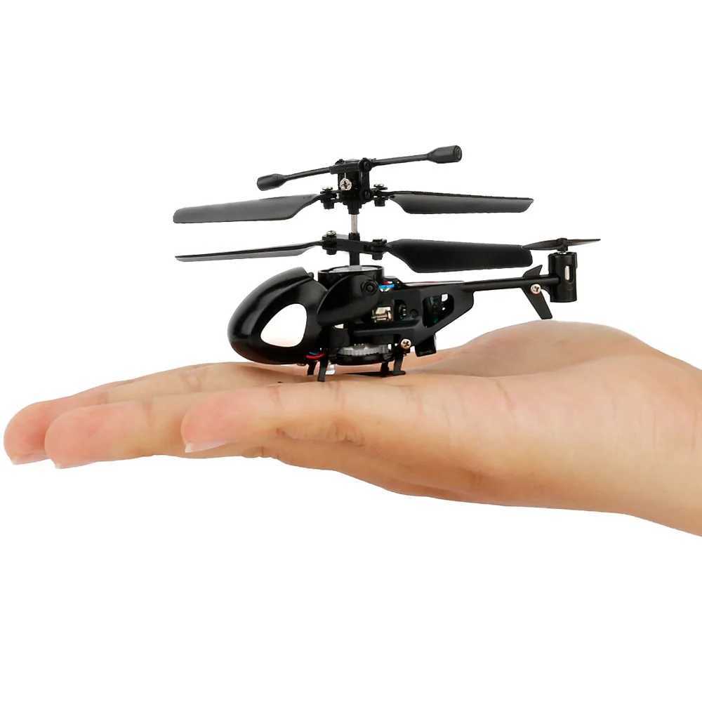 2.4G Mini RC Helicopter Black Mini Drone Pocket RC Four Helicopter Infrared Professional Small Drone Childrens Gift Toy W240830