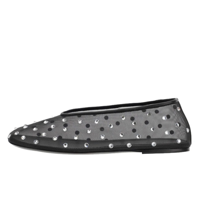 Mary 6e68c Women's Crystal Jane Fashion Studded Brand Hollow Casual Flat Ballerina Shoes dh5684029