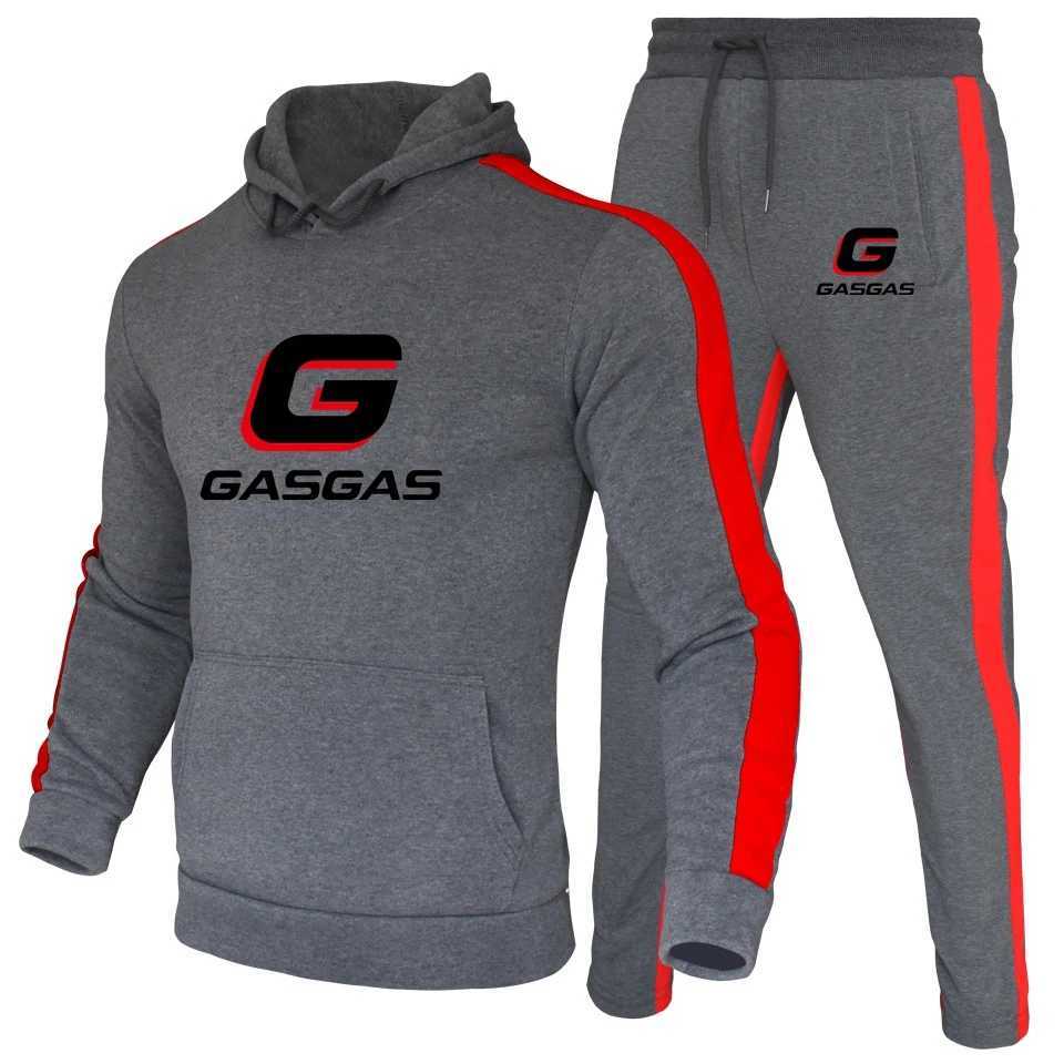 Men's Tracksuits Mens 2-piece track suit colored block sportswear striped casual winter long slip warm and humid willow breathable sportswear Y24