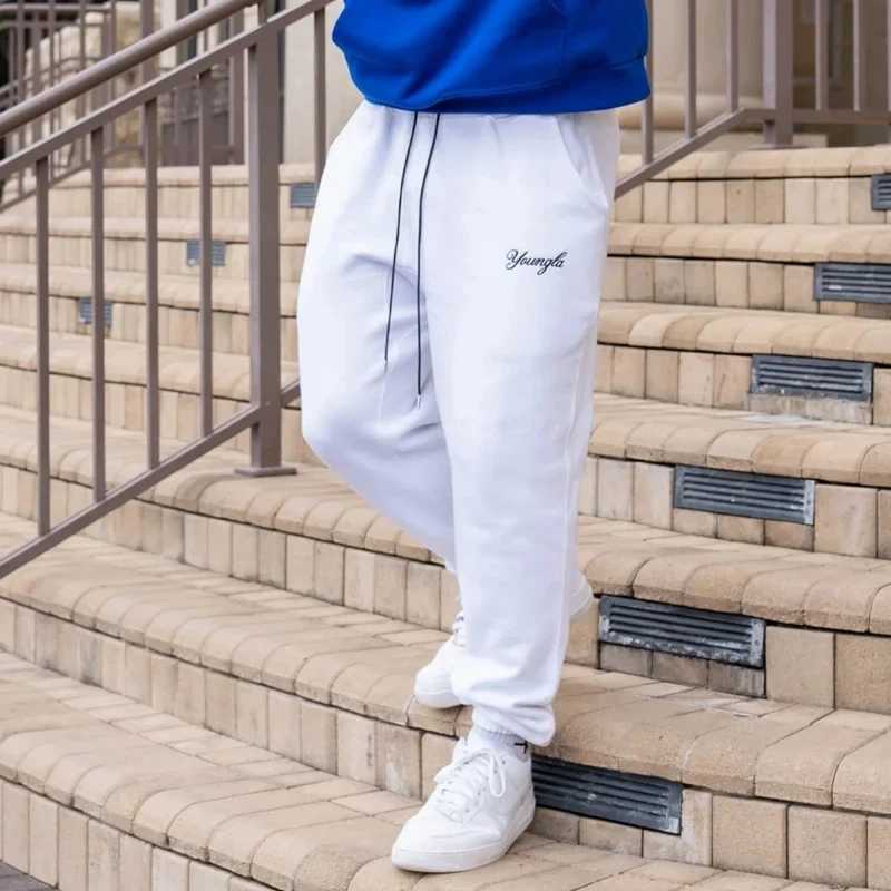 Men's Pants Joggers Gym Sports Fitness Mens Sweatpants Fashion Mens Clothing American Style Casual Pants Mid Waist Drawstring Trousers Y240830C53