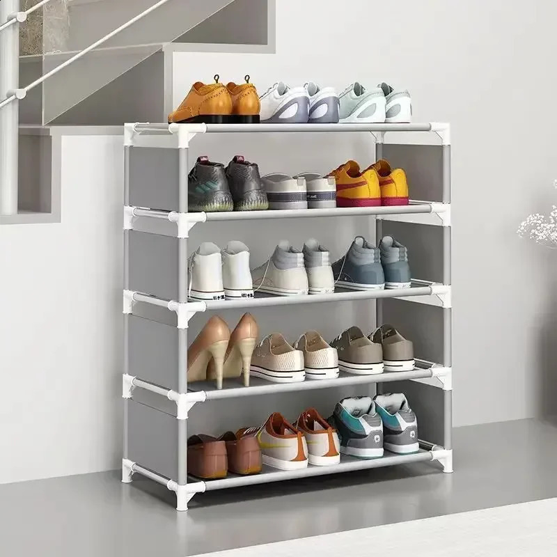 Metal Shelf 5Layer Shoe Rack Manager Multi Layer Household Storage Organization Living Room Furniture 240830