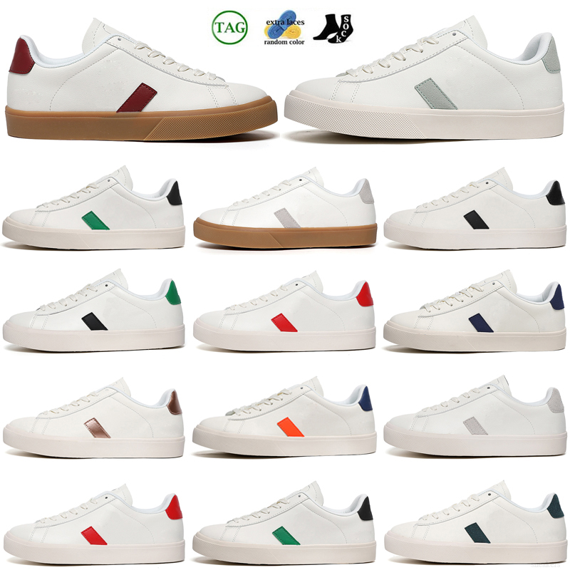 Designer Shoes V Letters Casual Walk Sports Sneakers For Mens Womens Leather Falt Skate White Red Trainers campo Classic chaussure luxe 36-46
