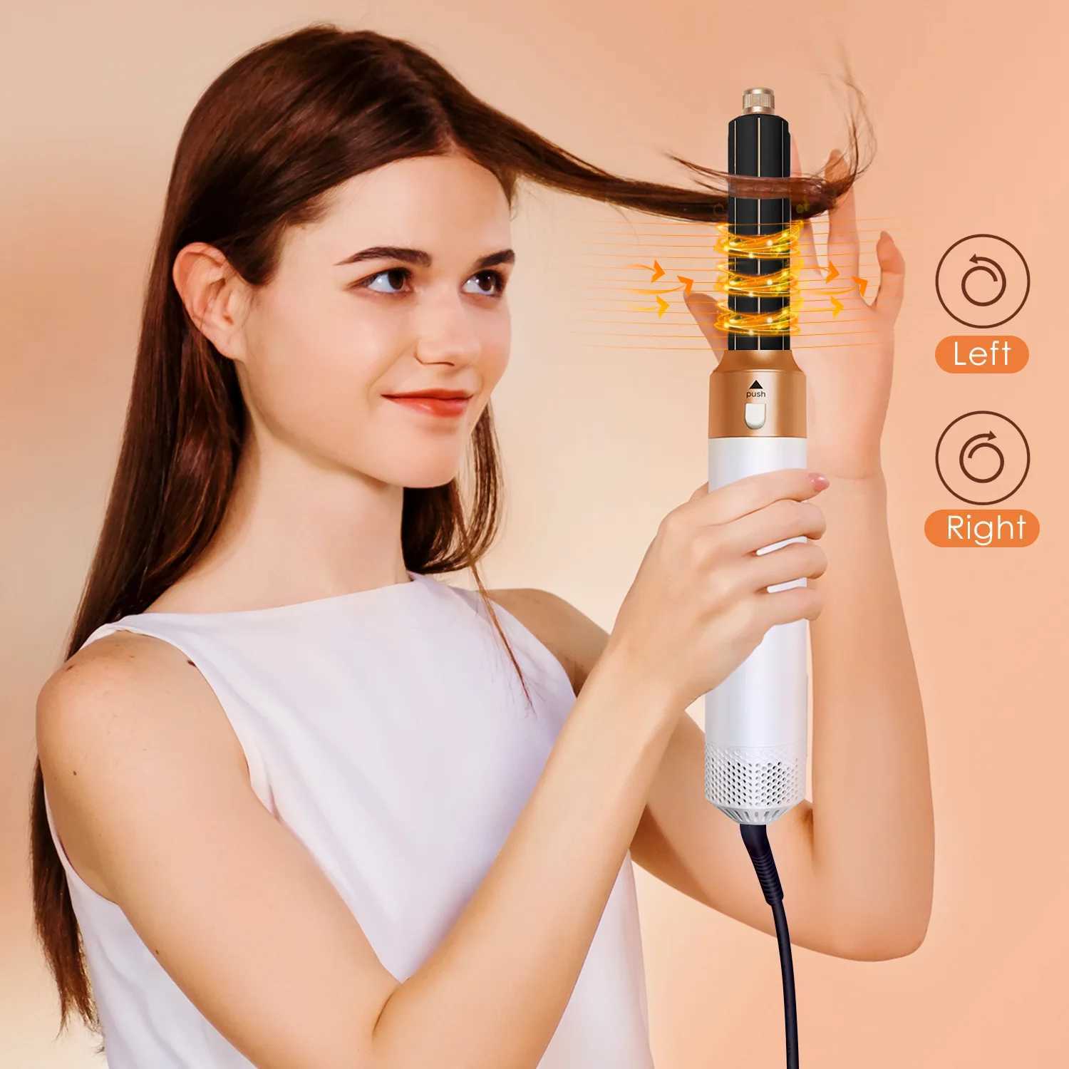 New Hair Dryer Multi Hair Styler 5 in1 Curling Iron Hair Straightener With Hair Brush W250114