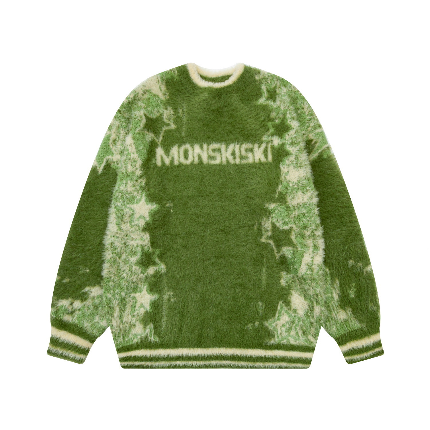 American Star Camouflage Gradient Sweater for Men and Women Autumn/winter New Collection Niche Design Knitted Sweater