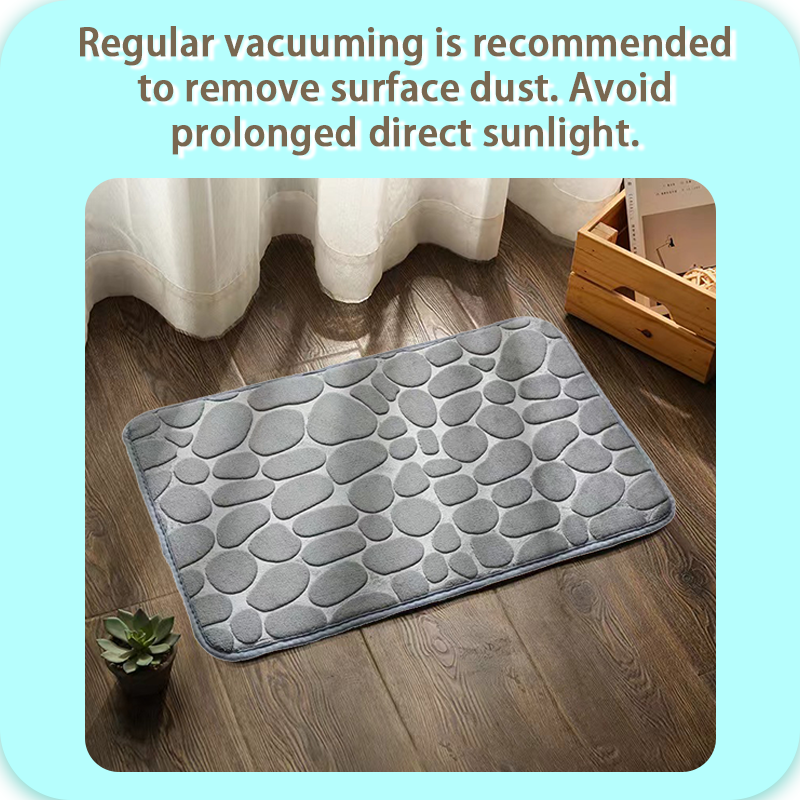 Bath Mats Cobblestone Embossed Mat Non-slip Carpets Water Absorption Washable Bathtub Floor Rug Shower Doormat Bathroom Decor Gray