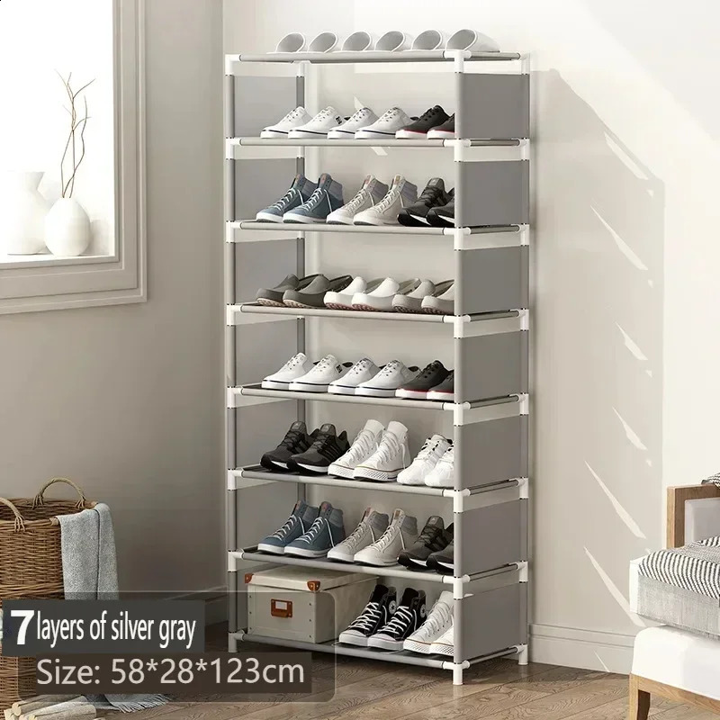 Metal Shelf 5Layer Shoe Rack Manager Multi Layer Household Storage Organization Living Room Furniture 240830