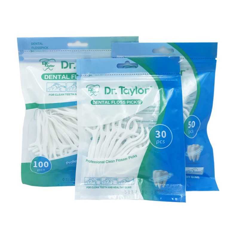 Dr.Taylor 300 Pcs Clean Between Teeth Interdental Brush Toothpicks Floss Picks Oral CareXJ240830