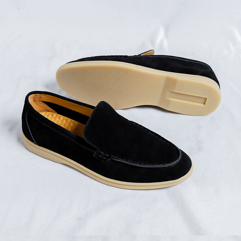 Men's Casual Shoes Cow Suede Genuine Leather Men Classic British Style Loafers Moccasins Mens Light Comfortable Driving Flats