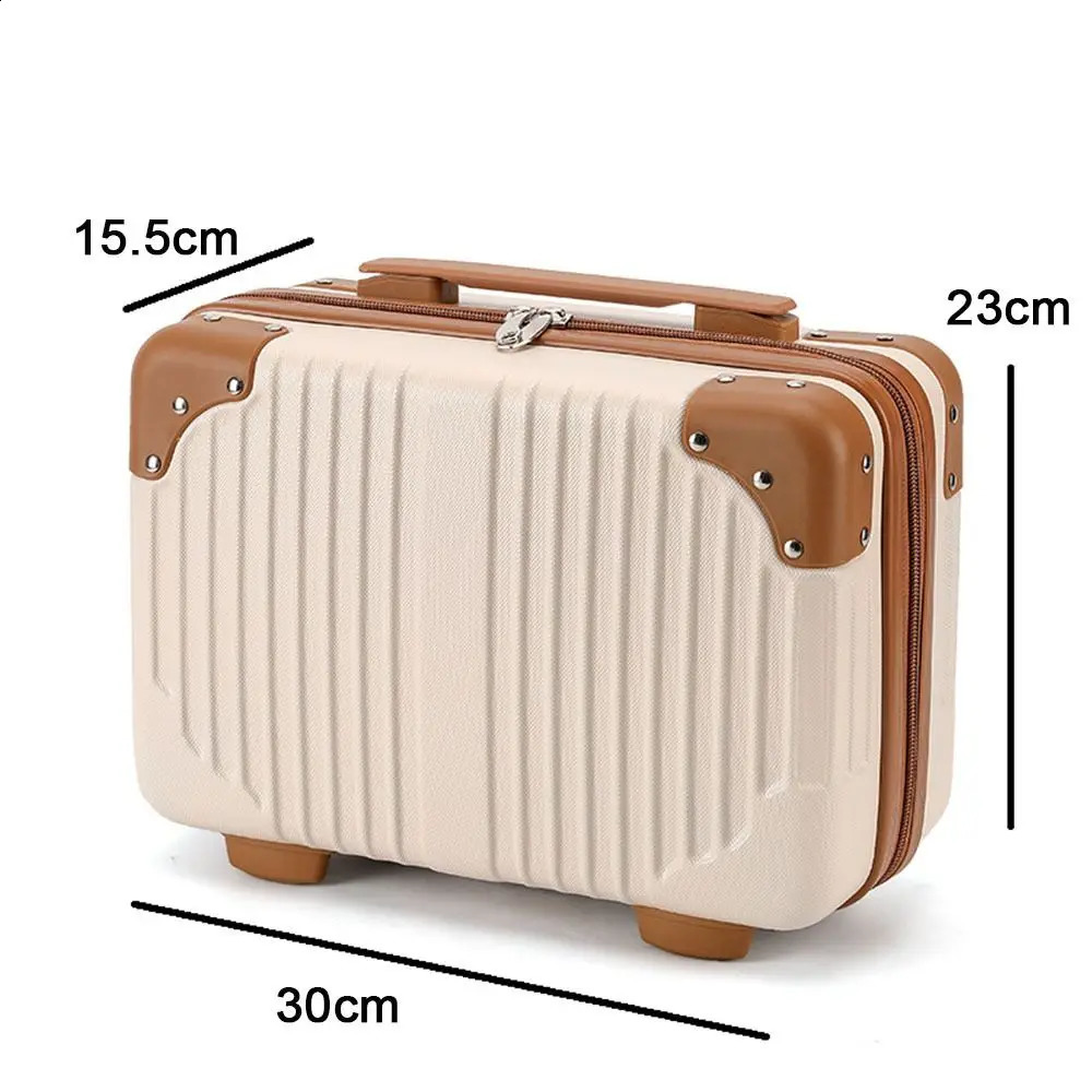 14 inch Mini Travel Suitcase Cosmetic Box Hand Luggage Organizer Makeup Case Small Password Boarding 240830