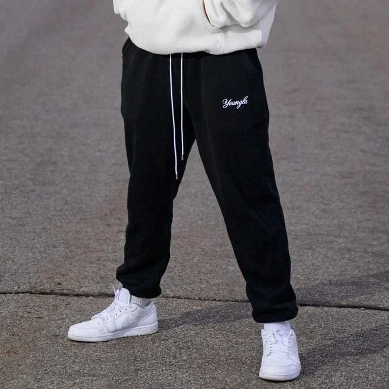 Men's Pants Joggers Gym Sports Fitness Mens Sweatpants Fashion Mens Clothing American Style Casual Pants Mid Waist Drawstring Trousers Y240830C53