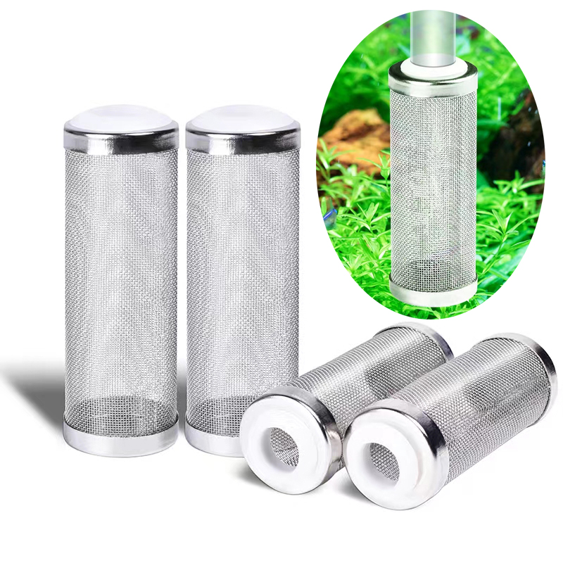 Stainless Aquarium Steel Filter Inlet Sleeve Mesh Shrimp Nets Special Shrimp Cylinder Filter Inflow Inlet Protect Accessories