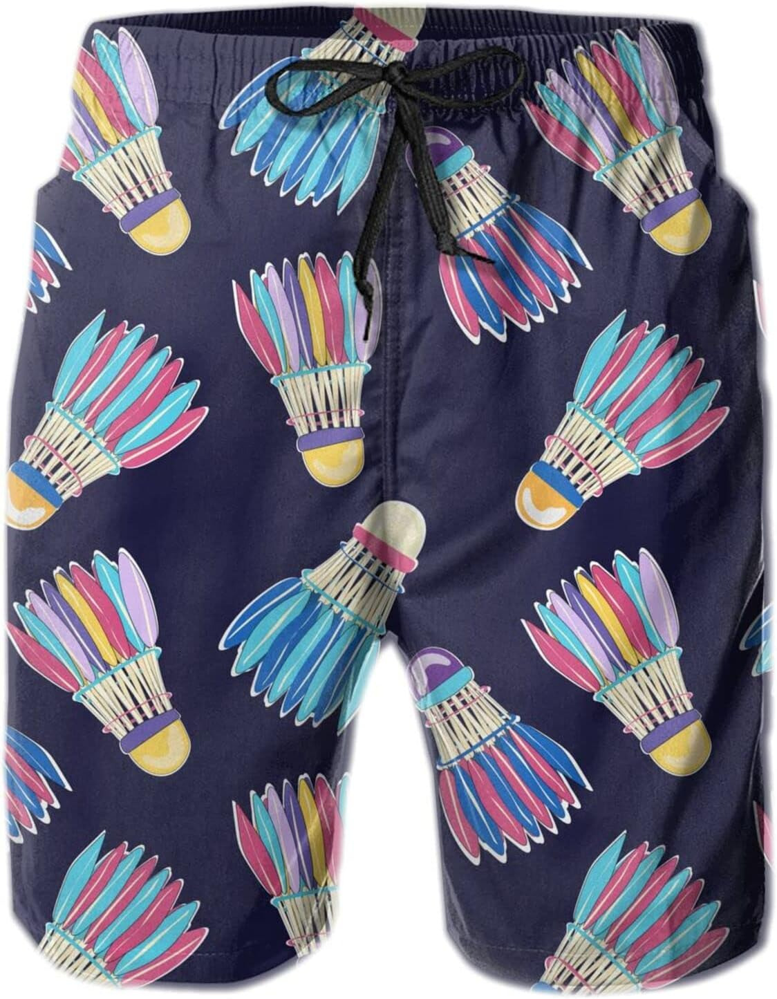 Mens Shorts 3D Printed Pattern Color Badminton Swim Trunks Quick Dry Fashion Beach Board Swimwear