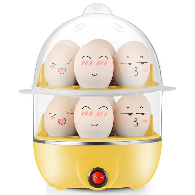 Electric Egg Boiler Double Layer Multifunctional Corn Custard Automatic Mini Steamer 14 Eggs Breakfast Cooker 240830