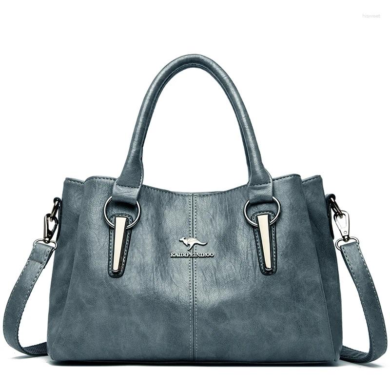 Totes High-quality Soft Leather Handbags Women Bags Designer High-capacity Ladies Crossbody Hand For 2024 Sac A Main