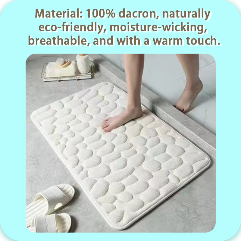 Bath Mats Cobblestone Embossed Mat Non-slip Carpets Water Absorption Washable Bathtub Floor Rug Shower Doormat Bathroom Decor