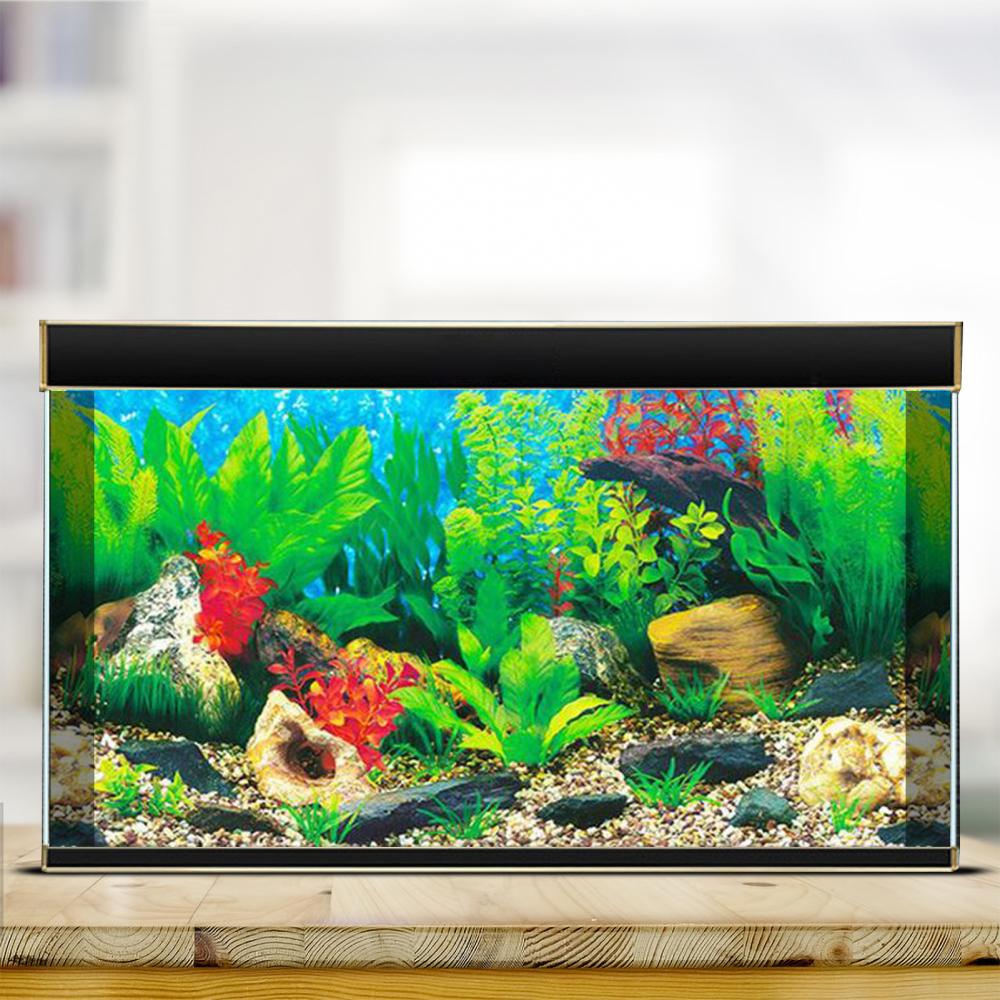 Aquarium Background Poster Ocean Self-adhesive Fish Tank Backdrop Sticker Decor 3D PVC Adhesive Sticker Fish Underwater World