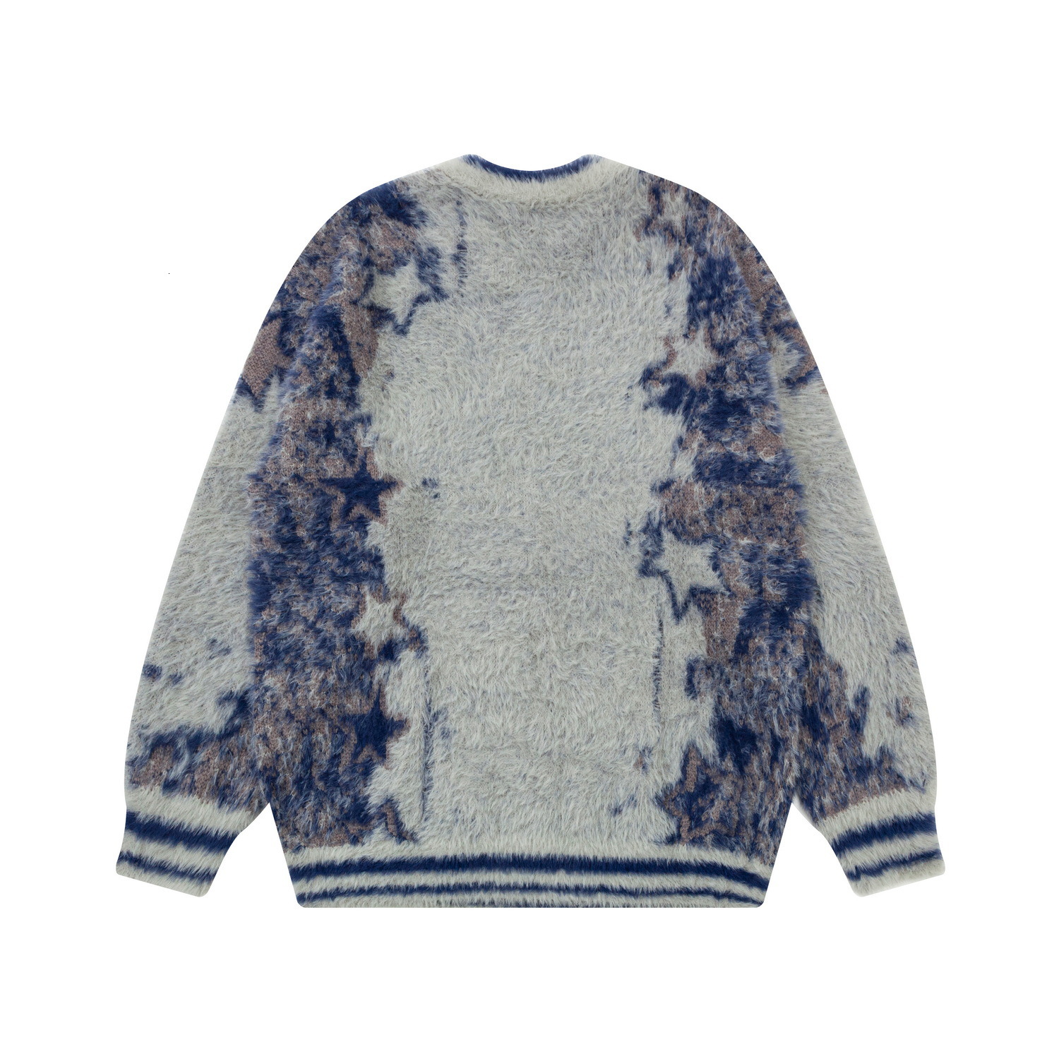 American Star Camouflage Gradient Sweater for Men and Women Autumn/winter New Collection Niche Design Knitted Sweater