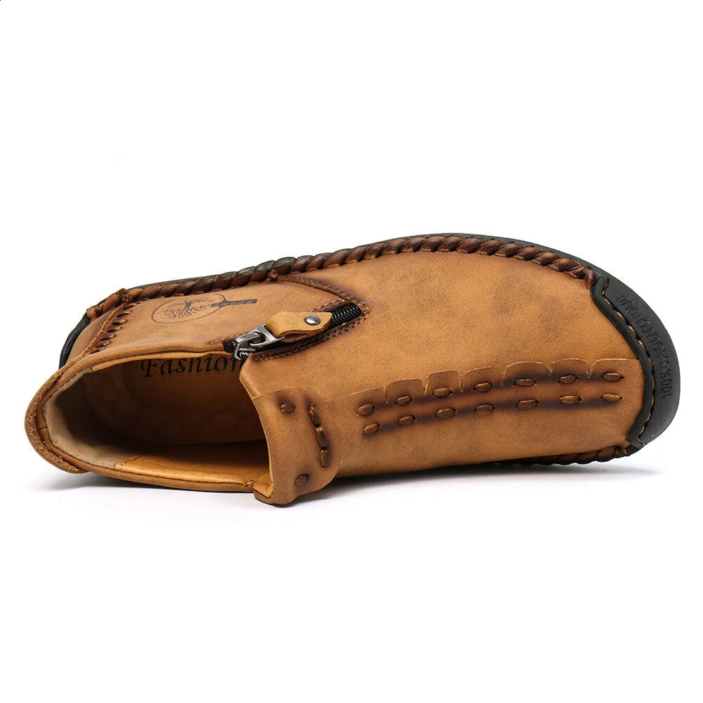 Autumn Men Boots Handmade Casual Ankle Boots For Man Winter Boot Zipper Shoes For Male Hombres Botas 240819