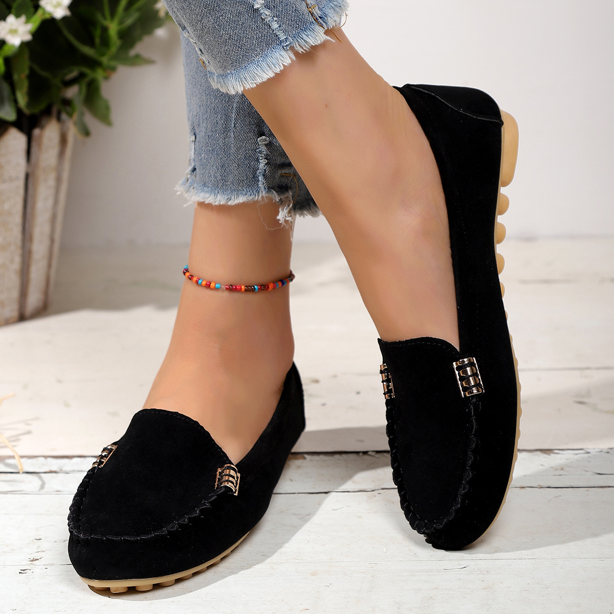 2024 Spring Autumn Slip-on Loafers: Stylish, Comfy & Non-Slip Flats for Women 4 cdf9d