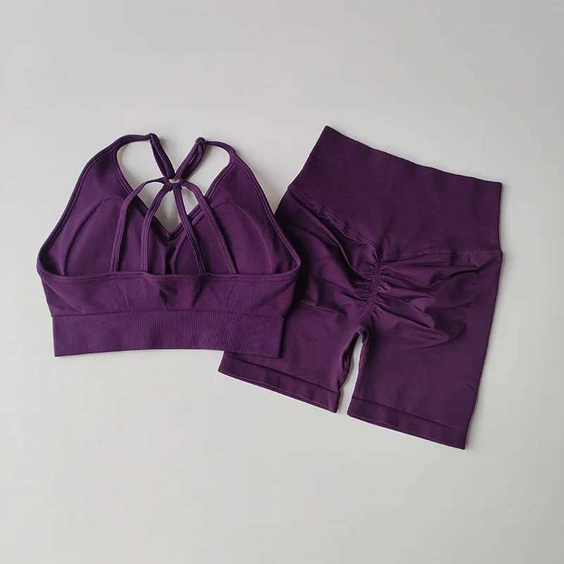 2-piece yoga set womens high waisted sportswear gym clothing sportswear sportswearW250411