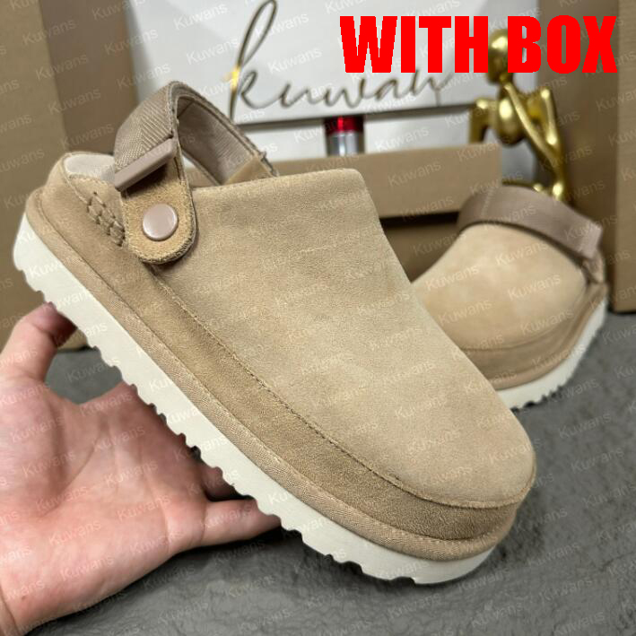 With Box Designer Goldenstar Clog Slippers Clogs Hi Slides Dad Sandal Golden star Beach Women Men Tazz Tasman Fall Driftwood Chestnut Winter Summer Size 35-45