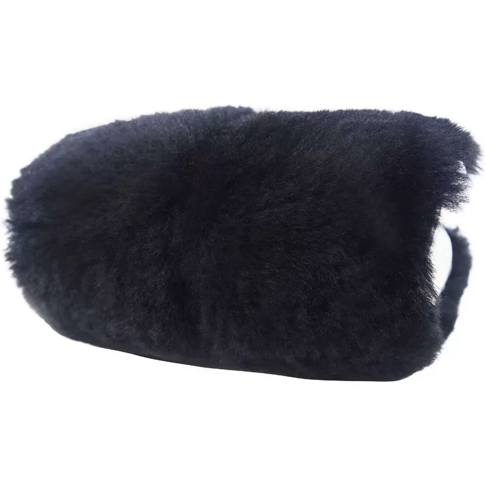 abusa Black Sheepskin Insoles Women's Premium Think Wool Fur Fleece Inserts Cozy & Fluffy 7 Q3op#