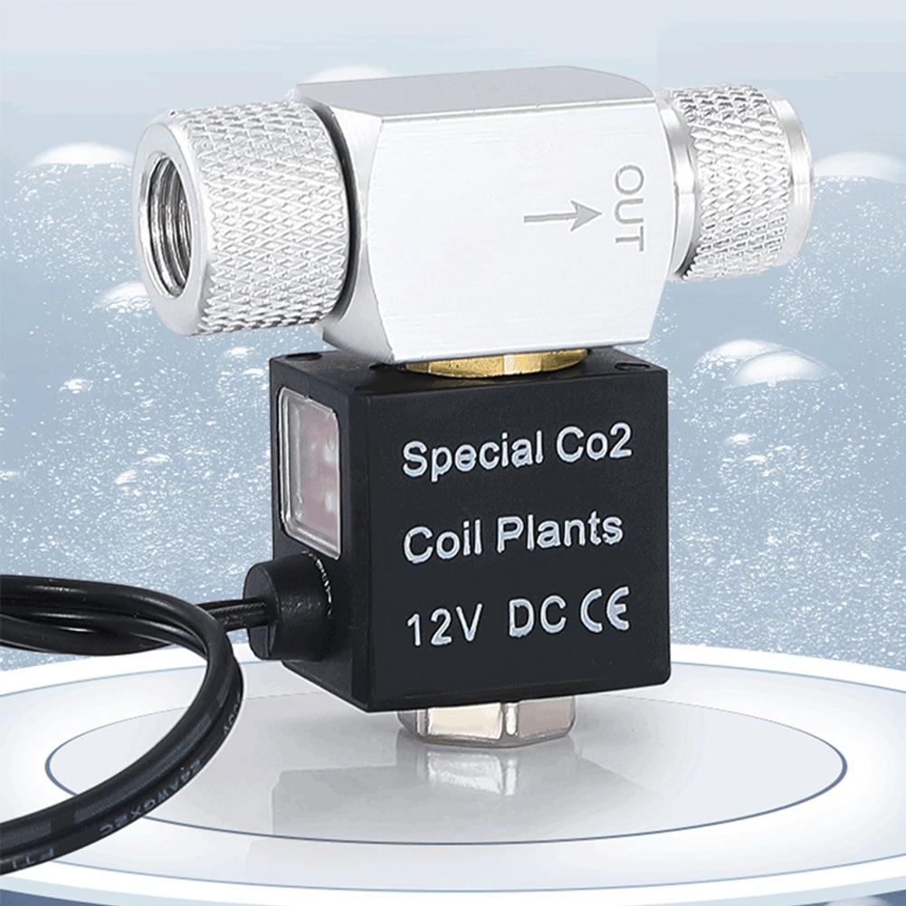 Aquarium Co2 Solenoid Valve Regulator Waterproof Low Temperature Fish Tank Electric Magnetic Valve