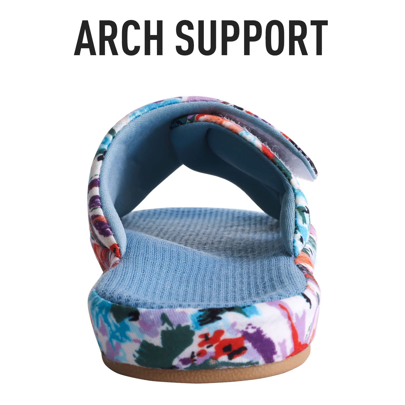Four Seasons Comwarm Slippers New For Women Open Toe Anti-Slip Home Shoes Adjustable Cozy Slides Printed Sandals With Arch Support e7da