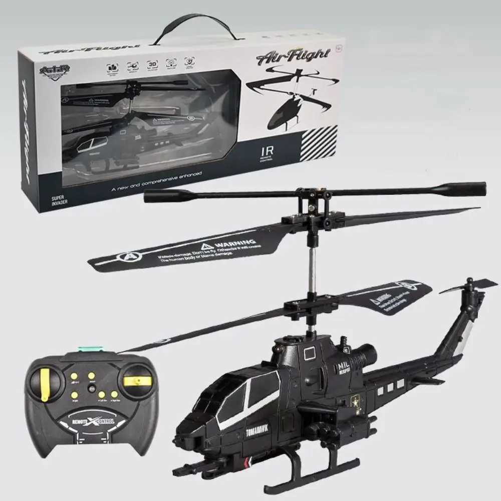 Mini Plastic RC Helicopter 2.5-Channel USB Charging Flying Helicopter Toy Charging White Yellow Black Drone Gift W240830