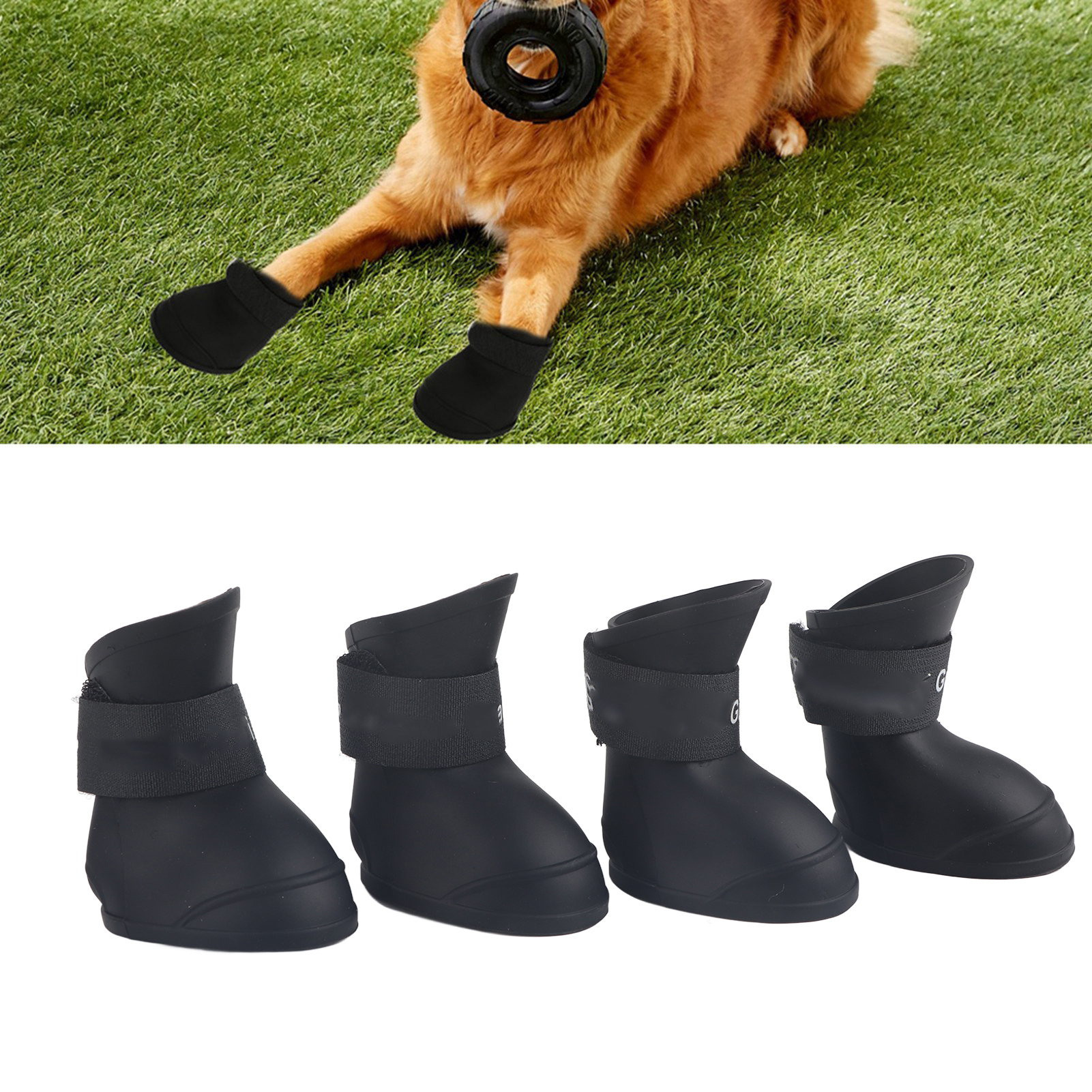 Pet Dog Rainshoes Waterproof Silicone Dog Shoes Anti-Skid Boots For Small Medium Large Dogs Cats Rainy Days Go Out Pet Supplies