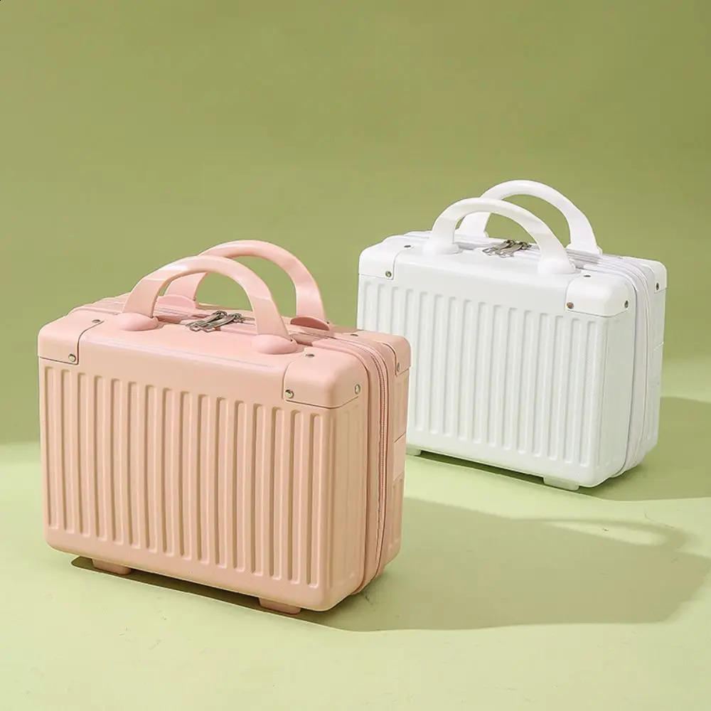 14 inch Mini Travel Suitcase Cosmetic Box Hand Luggage Organizer Case Small Password Boarding 240830