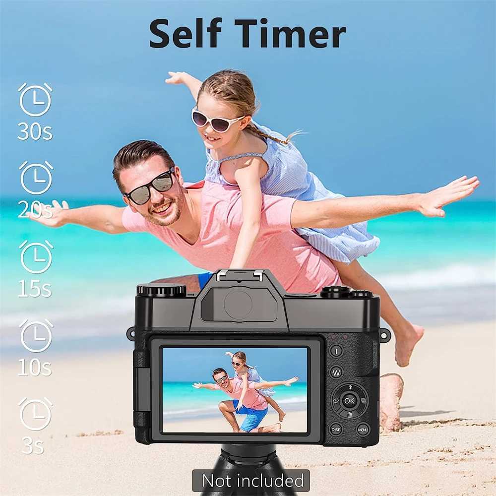 Full HD digital camera for professional instant photography equipped with WiFi 4K camera rotating screen Youtube selfie travel camera M240831