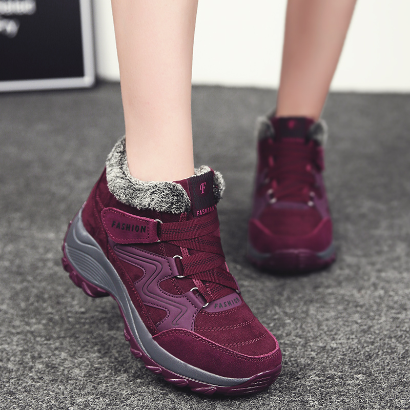 Winter Women's Snow All-match Thick Bottom Increased Veet Warm NEW hot Low Ankle Outdoor Leisure Sports Shoes Hiking Boots