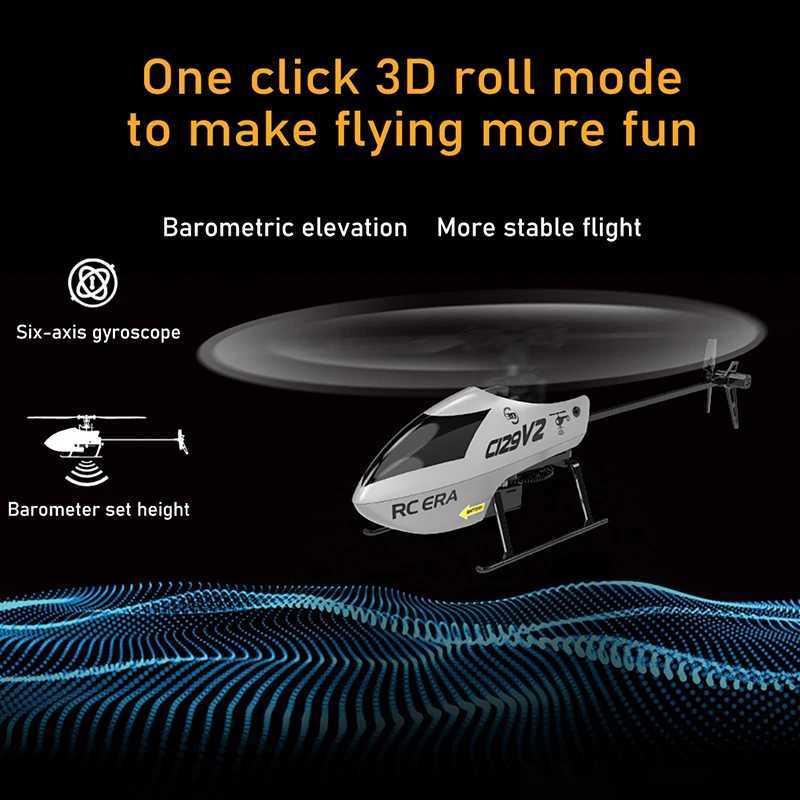 Military series C129 V2 RC helicopter 6 CH four-way fixed height single-mode drone outdoor RC aircraft toy W240830