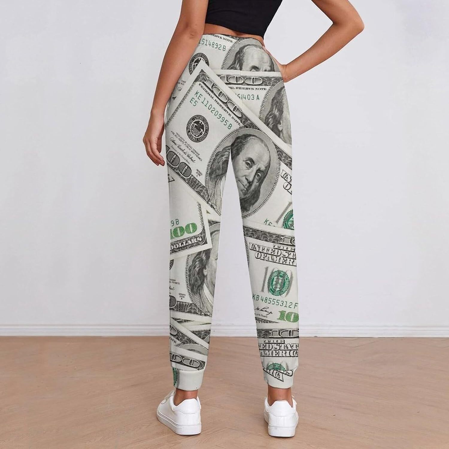 Sweatpants Mens Women 3D printing patterns Hundred dollar bills interesting patterns Sweatpants, Lounge Pants, Drawstring with Pockets Mens Sweat pant