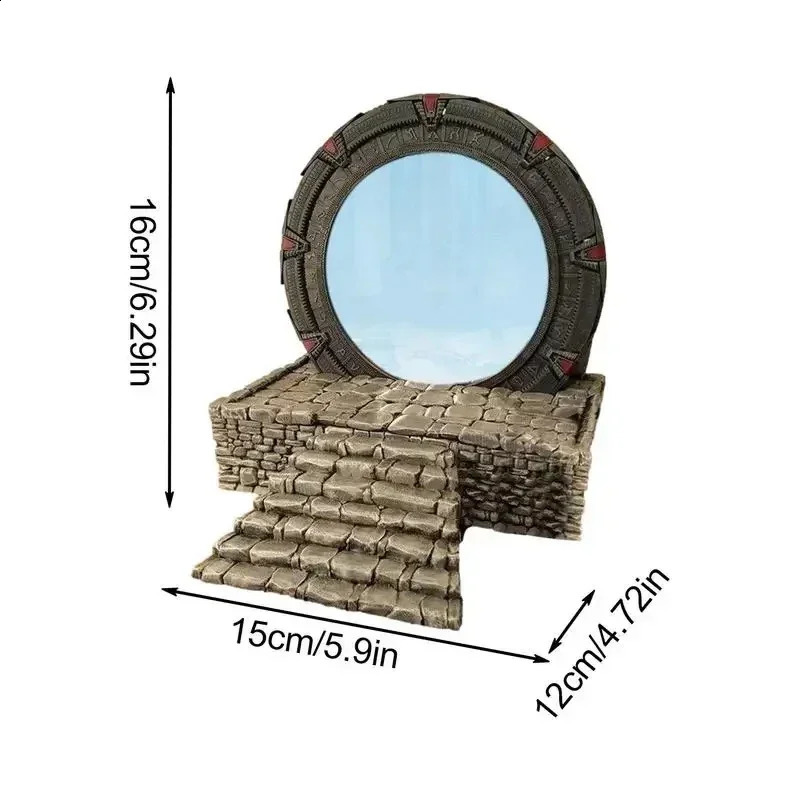 Star Gate Light Mirror Table Decoration Atlantis Universe Cosplay Prop Movie TV Animation Series Home Sculpture Gift 240830