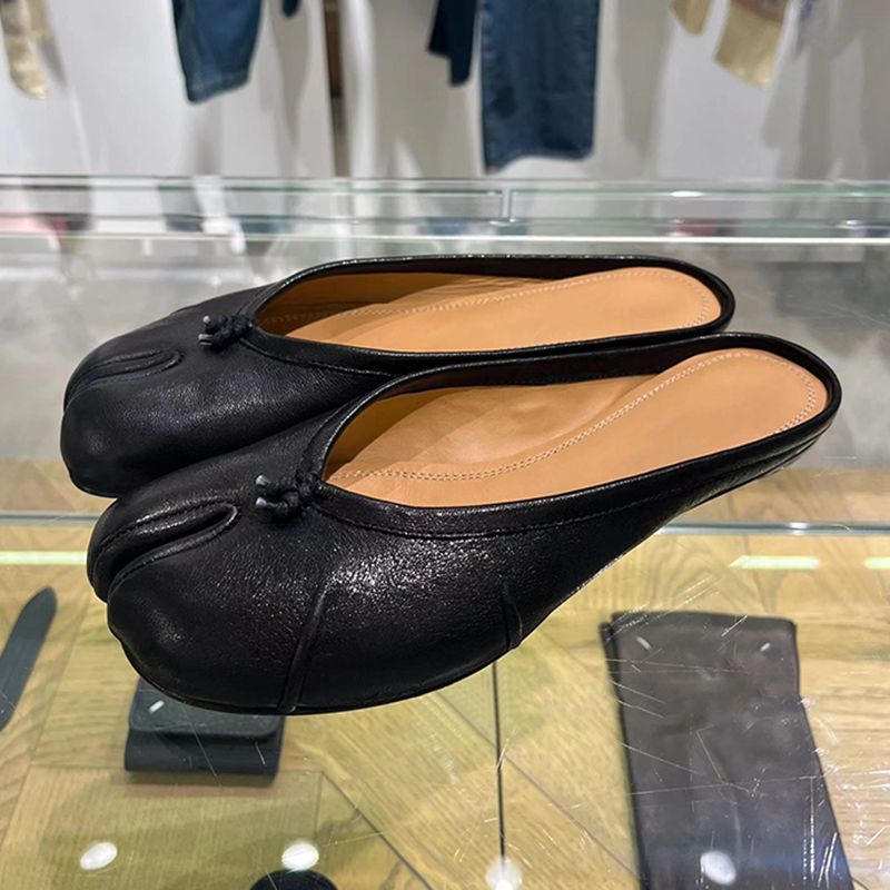 Split Women Slippers Tabi Ninja Flats Round Toe Ladies Shallow Lazy Slip On Boat Sgback Mules Shoes Soft Loafers a3fc