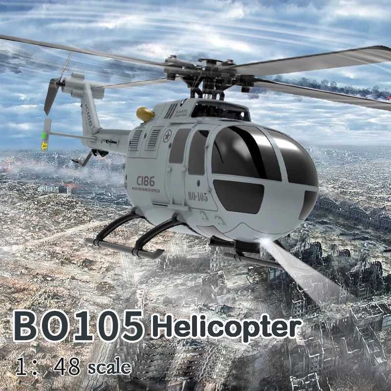 C186 PRO RC helicopter 2.4G 4 Ch 4 propeller 6-axis electronic gyroscope for stable remote control of RC childrens toys W240830