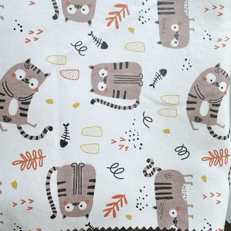Clothing fabrics factory direct supply PU leather film printing printing fabrics