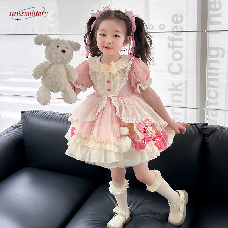 Cute Lolita Princess Collection 2024 New Summer Baby Girl Bow Birthday Dress F16.5-08.31