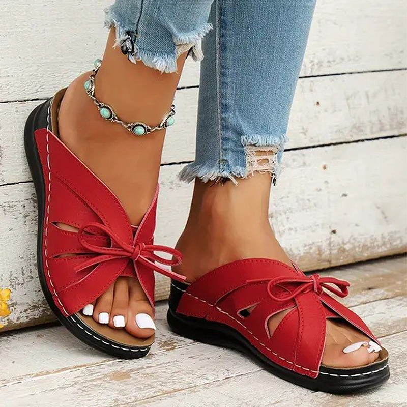 New Shoes For Women Low Heels Sandals Trend Slippers Summer Women's Footwear Red Sandalias Mujer zhanyishengli