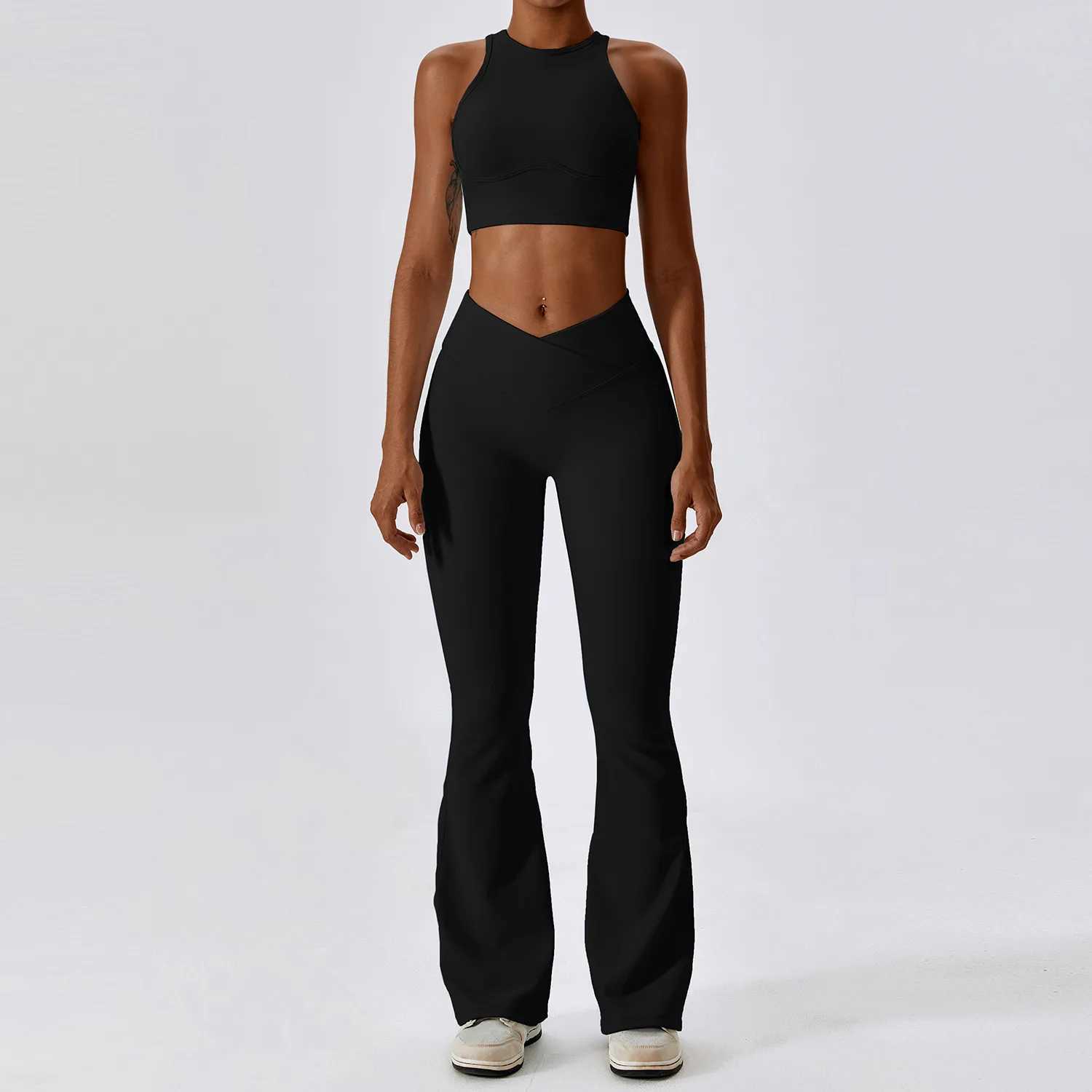 2PCS seamless yoga set fitness clothes sportswear yoga clothes womens fitness rib sportswear sports bra fitness leg sportswear W250326
