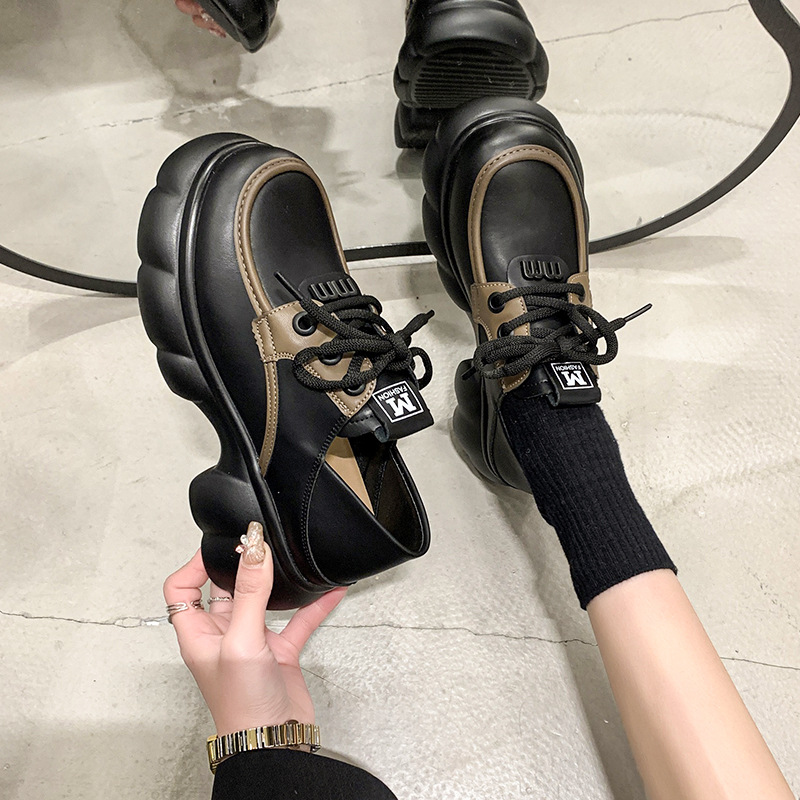 Women's British style thick heel two on fashionable Mary Jane single shoes