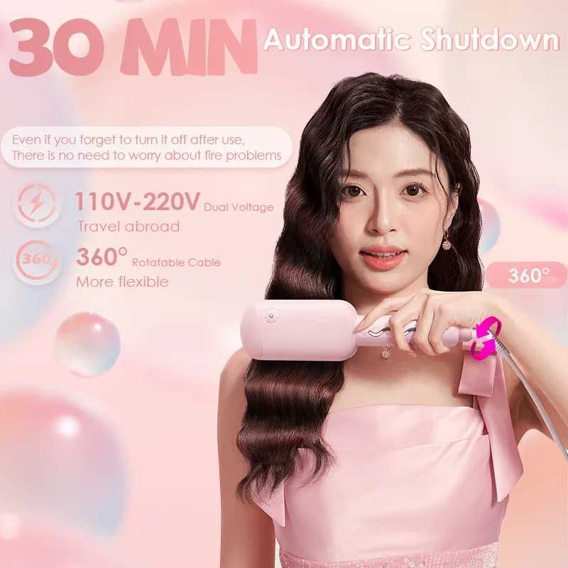 NOVUS hair curler 32mm hair curler 4000w anion 30 minute automatic closing long wave Chicken rolls head shaper hair tool W240830