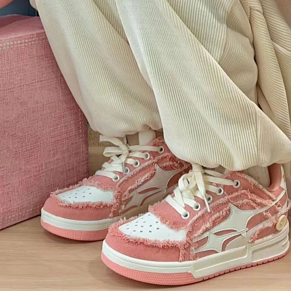 Women's versatile denim star sports casual board shoes
