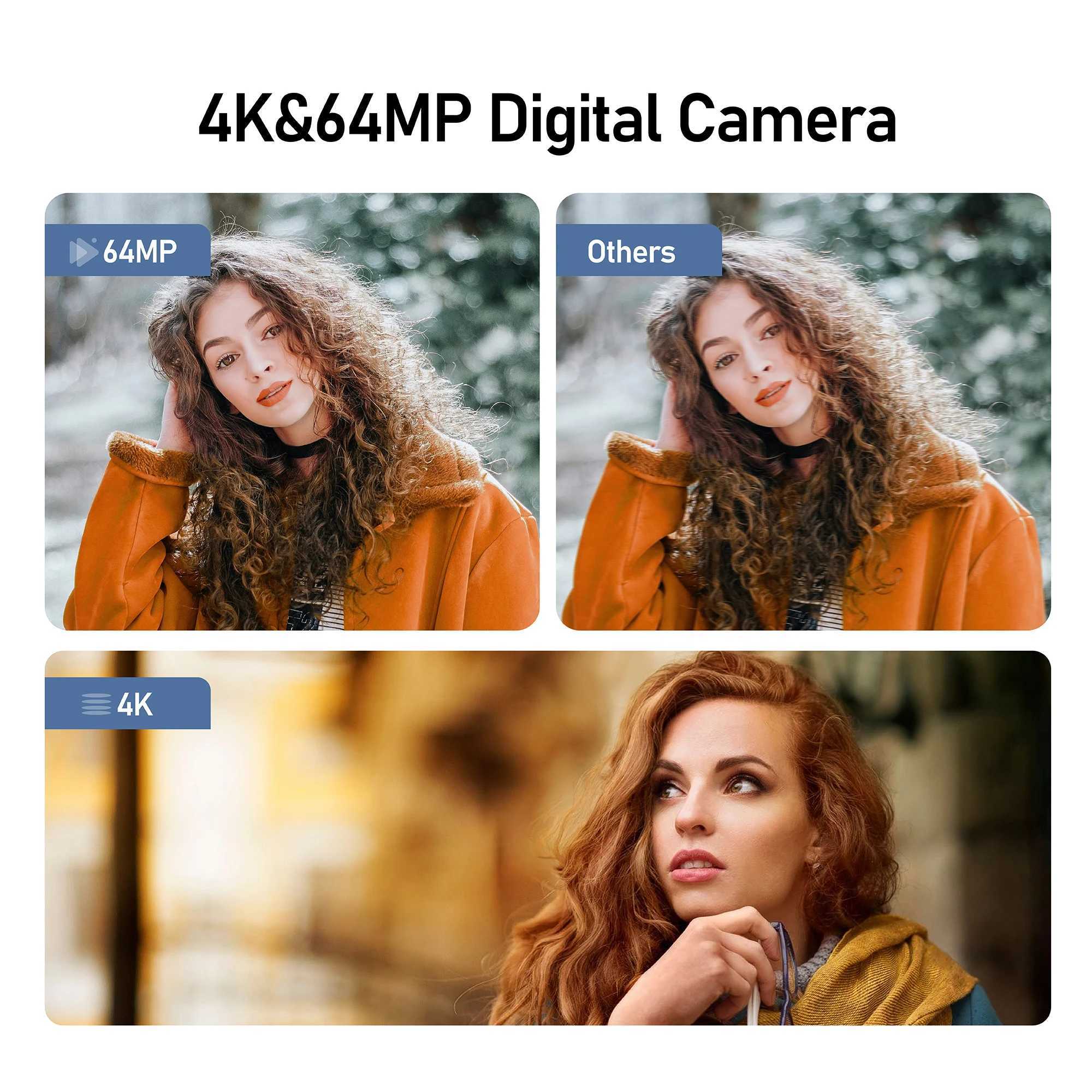 64MP Digital Photo Camera SLR DSLR For Photography Auto Focus 4K 60FPS Vlog Camcorder 16X Zoom Camera Youtube Livestream Webcam Z250220