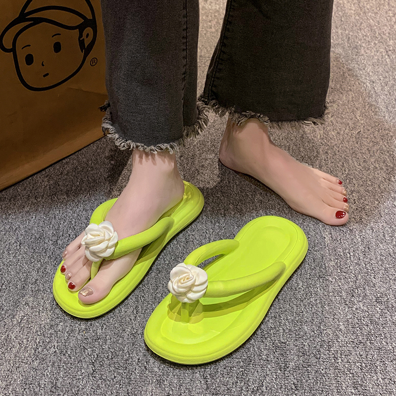 2024 Soft Pearl Flip ps Women's Summer Sandals Non-Slip Beach Slides